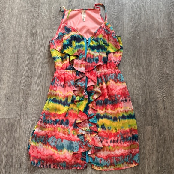 Hello Miss Colorful Ruffle Mini Dress - Picture 2 of 6